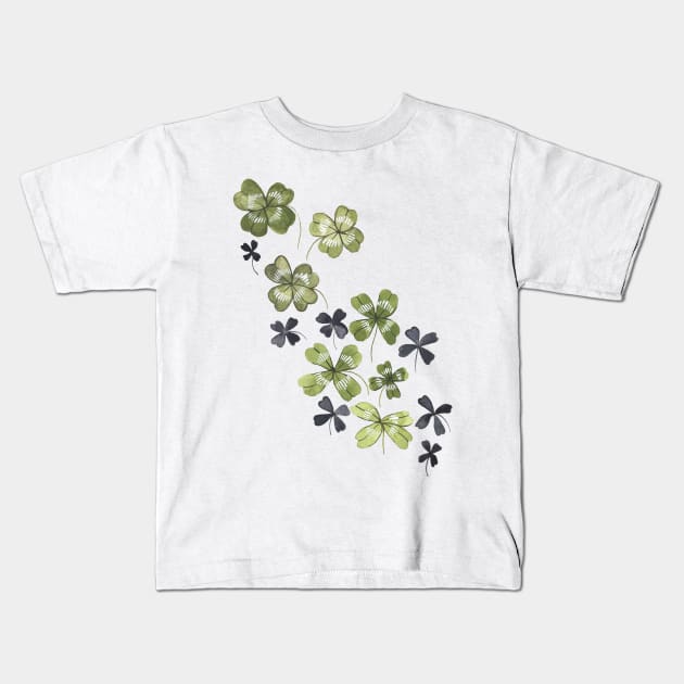 Clovers Kids T-Shirt by themintgardener